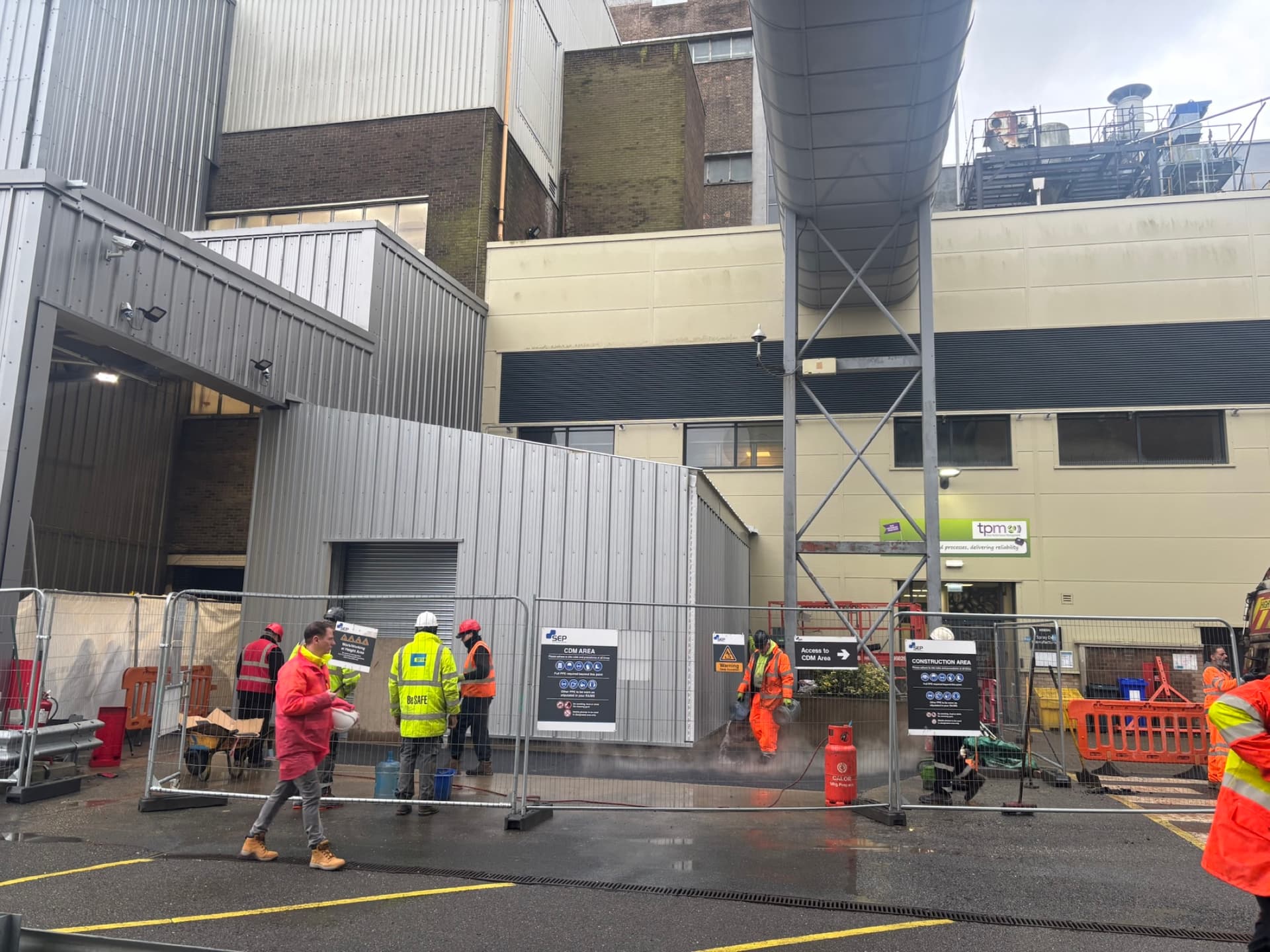 SEP specialist carrying out a survey on a live industrial site
