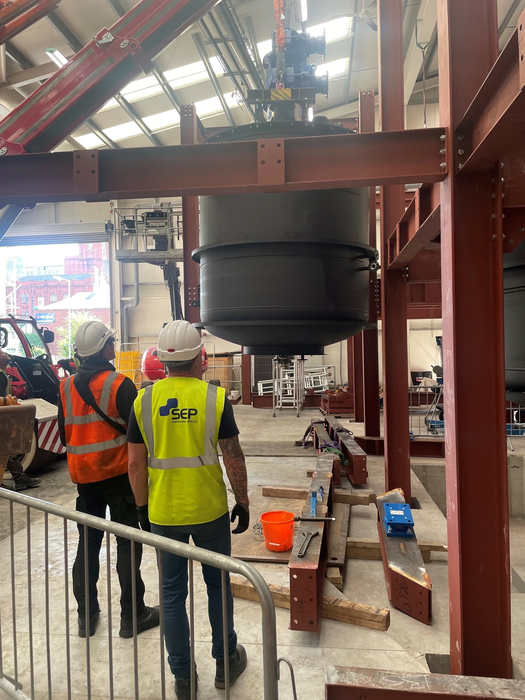 SEP process vessel installation on a capital project